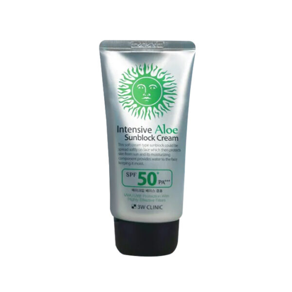 3W Clinic Intensive Aloe Sunblock Cream SPF 50+ PA+++ - Image 3