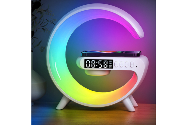 Smart Table Lamp with Wireless Charger, App Control,Sunrise WakeUp Light, RGB Lamp, - Image 2