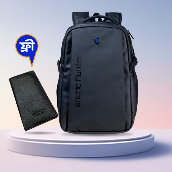 🎒 (ফ্রি ওয়ালেটসহ) Arctic Hunter Multi-Functional Laptop Backpack