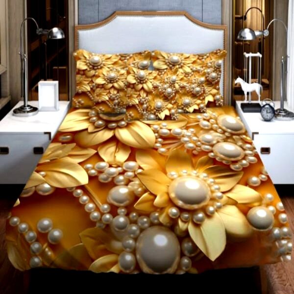 China Premium 3D Design Bed Sheet (চায়না 3d বেডশীট নন ওয়াটারপ্রুফ) - Image 4