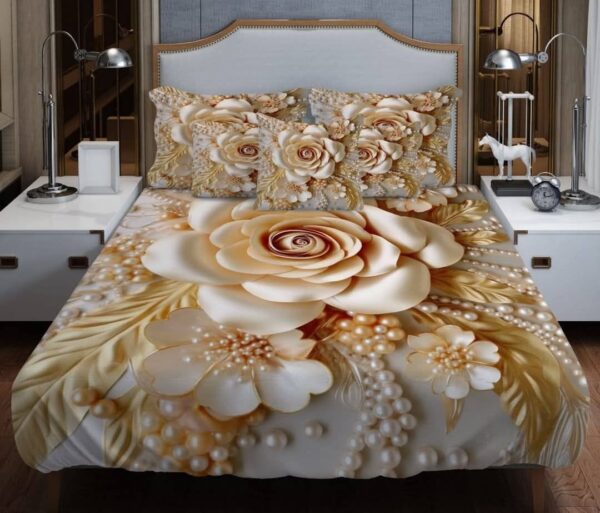 China Premium 3D Design Bed Sheet (চায়না 3d বেডশীট নন ওয়াটারপ্রুফ) - Image 8