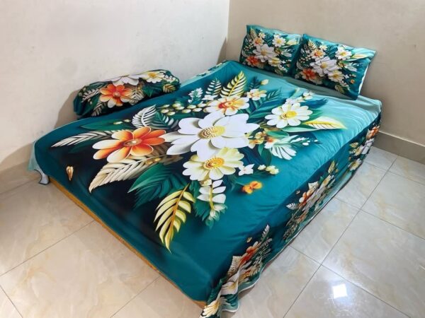 China Premium 3D Design Bed Sheet (চায়না 3d বেডশীট নন ওয়াটারপ্রুফ) - Image 10