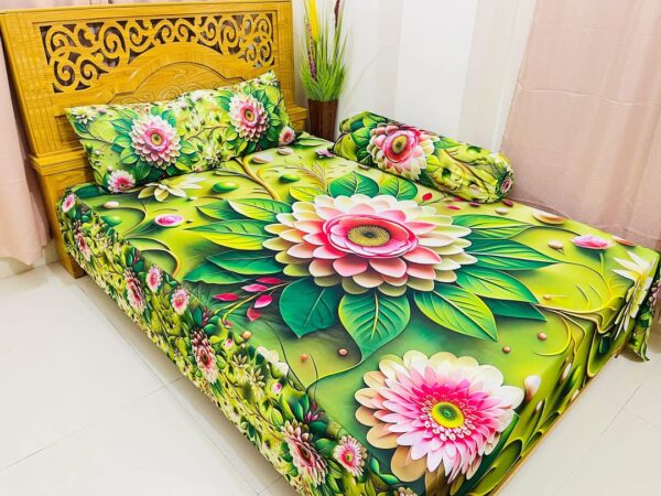 China Premium 3D Design Bed Sheet (চায়না 3d বেডশীট নন ওয়াটারপ্রুফ) - Image 11