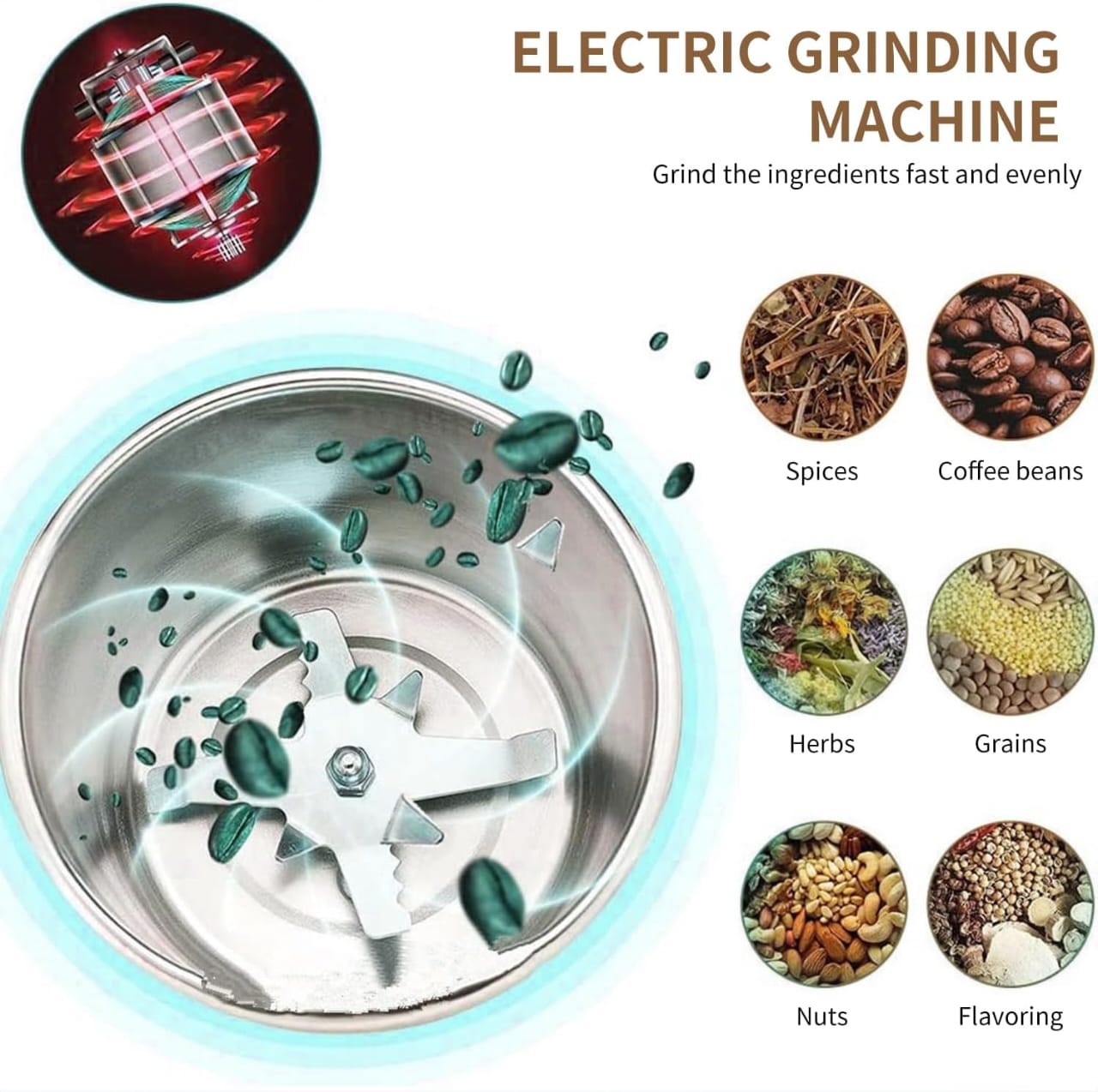⚙️ Smart Multifunctional Electric Grinder (300W)গ্রাইন্ড - Image 5