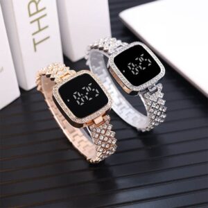 ✨ Elegant Luxury Full Diamond Touch Wrist Watch couple watch