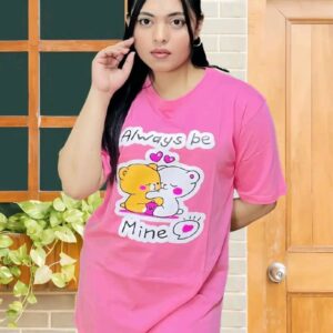 Drop shoulder T-shirt for girls (মেয়েদের টি-শার্ট)মেয়েদের গেঞ্জি