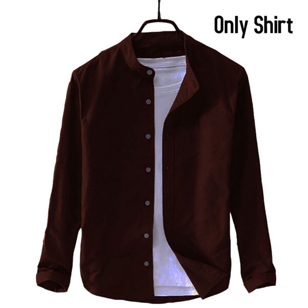 Men's Solid Colour Ban color Shirt