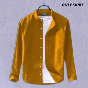 Men's Solid Colour Ban color Shirt
