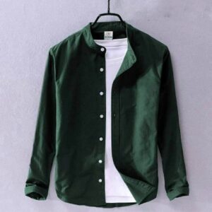 Men's Solid Colour Ban color Shirt