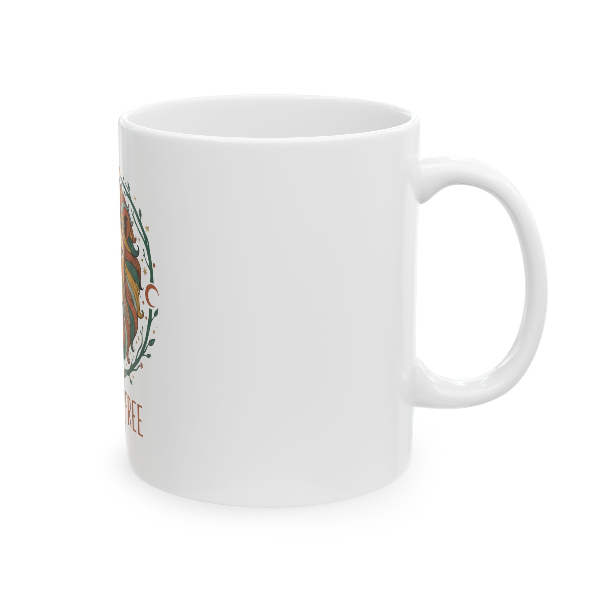 Wild & Free Lion Ceramic Mug — Boho Lion Coffee Cup (11oz, 15oz) - Image 4