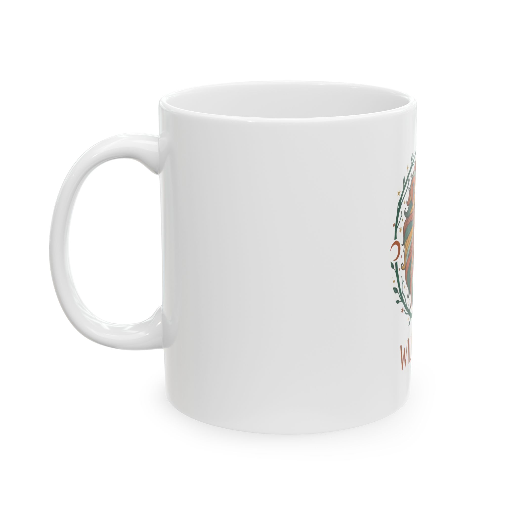 Wild & Free Lion Ceramic Mug — Boho Lion Coffee Cup (11oz, 15oz) - Image 3